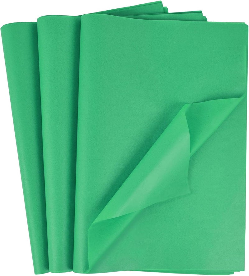 Koogel 120 Sheets Green Tissue Paper Bulk, 14x20 Inch Gift Wrapping Paper for Christmas Wedding Decorations Birthday Party Supplies DIY Craft Projects Bulk Packaging - Image 1